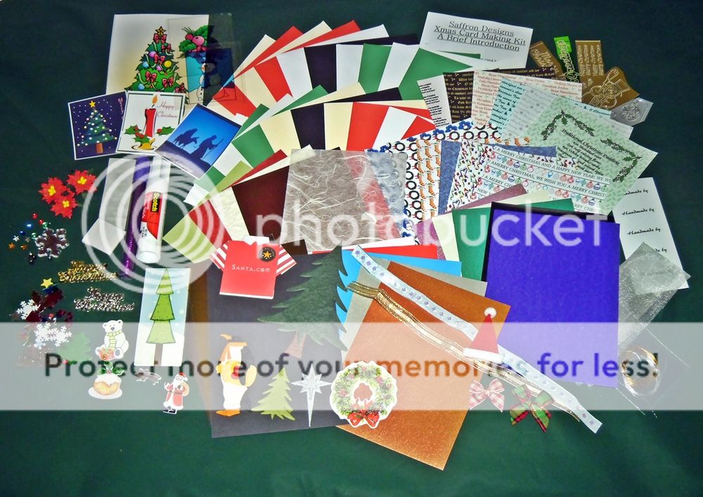 saffron designs christmas card making kit makes 10 cards lots of